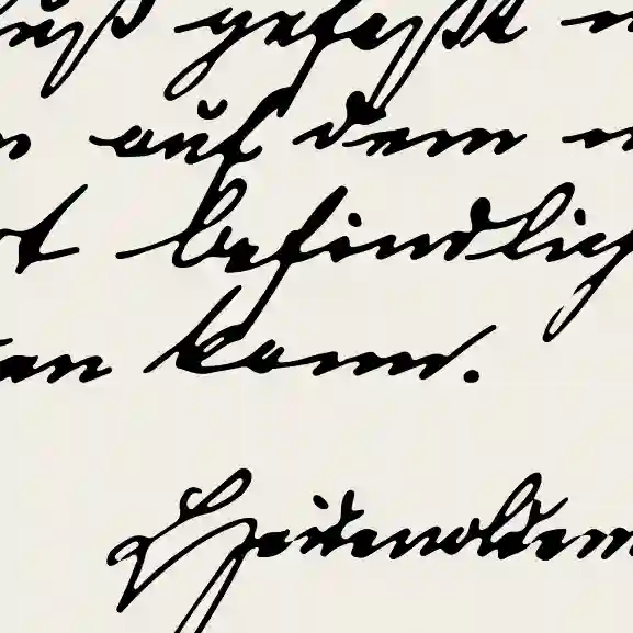 Nachgezeichneter Ausschnitt von Schriftzeilen in altdeutscher Handschrift.