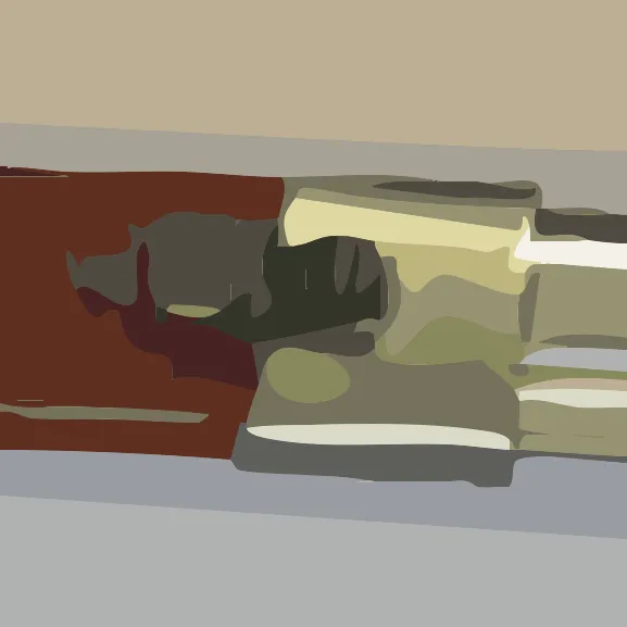 Stiliserter Ausschnitt eines Hauers.