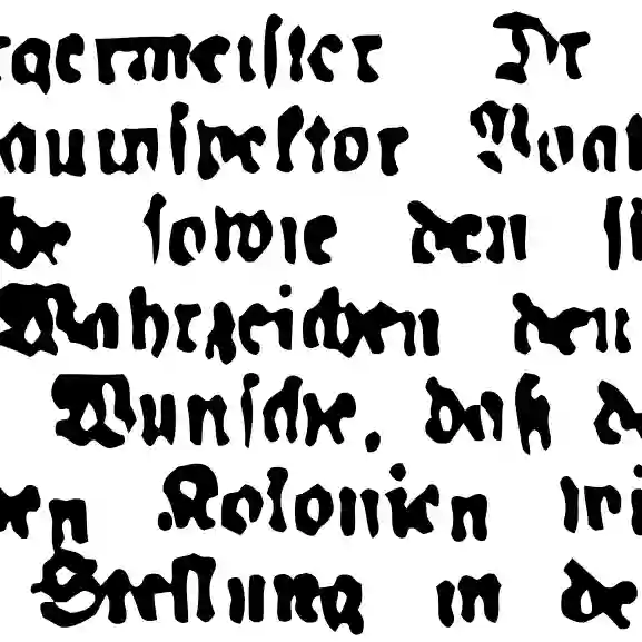 Stilisierter, nachgezeichneter Ausschnitt des Quellen-Bildes: Altdeutsche Druckschrift, in schwarz auf weiß, nur teilweise lesbar; man erkennt z. B. das Wort "Kolonien".