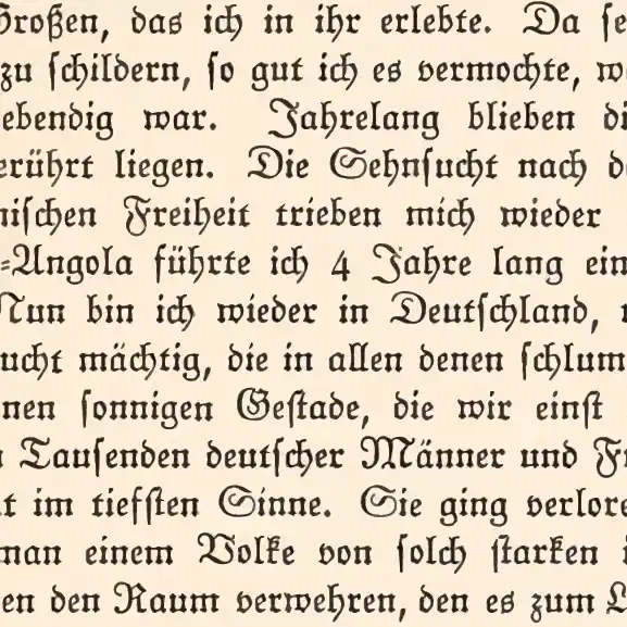 Stilisierter Ausschnitt des Auszugs eines Vorworts in Frakturschrift.